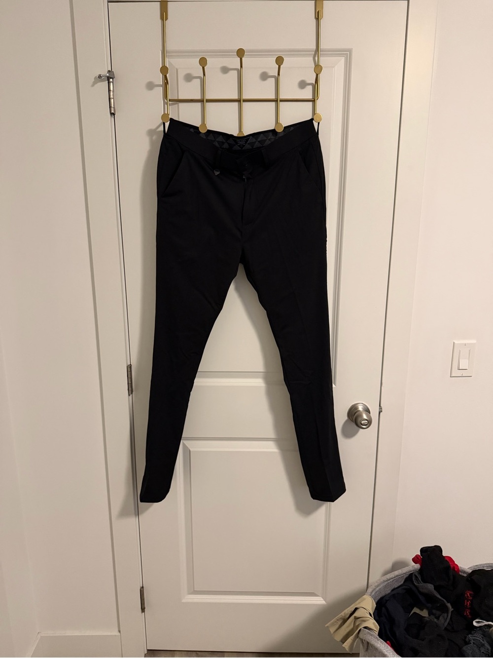 Prada Men's Black Slim Dress Trousers